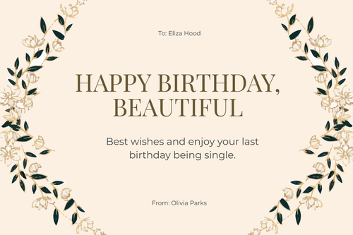 Free Printable Birthday Card For Her Template to Edit Online