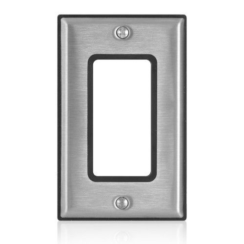 1-Gang Decora Wallplate, Standard Size, Non-Magnetic Stainless Steel