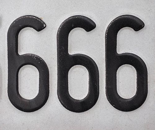 Number 666 Number 666 is known as the number of the beast, meaning devil, from chapter 13 of the Book of Revelation, in the New Testament in the Bible number 666 stock pictures, royalty-free photos & images