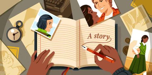 Illustration of a photo-inspired journaling exercise