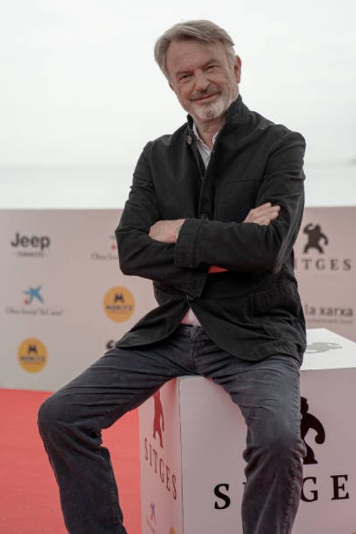 Sam Neill attends a photocall for his Time Machine Award at the Sitges Film Festival 2019 on October 11, 2019 in Sitges, Spain.