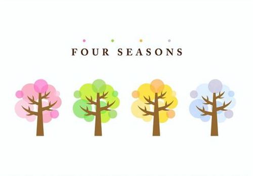 木　春夏秋冬 四季,春,夏,秋,冬,春夏秋冬,シーズン,木,ナチュラル,自然のイラスト素材