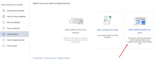 Google Shopping free listings