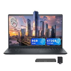 Dell Inspiron 15.6" FHD Touchscreen Laptop, Intel i5-1334U, 8GB RAM, 672GB Storage(512GB SSD+160GB Docking Station Set), Intel UHD Graphics, Num Pad, Wi-Fi 6, Copilot, Win 11, Black