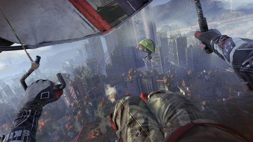 parasailing in dying light 2, first-person view