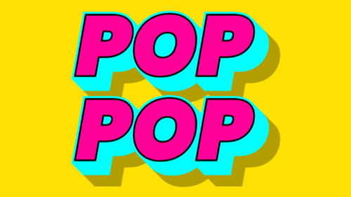 Vintage Pop Art 3D Text