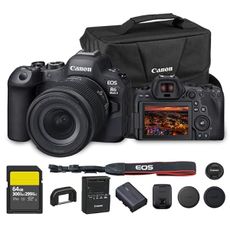 Canon EOS R6 Mark II Mirrorless Camera with RF 24-105mm f/4-7.1 is STM Lens | 24.2MP Full-Frame CMOS Sensor, 4K 60p Video, Dual Pixel CMOS AF II with Shoulder Bag and 64GB Card