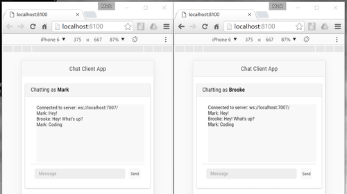 Side by side screenshot