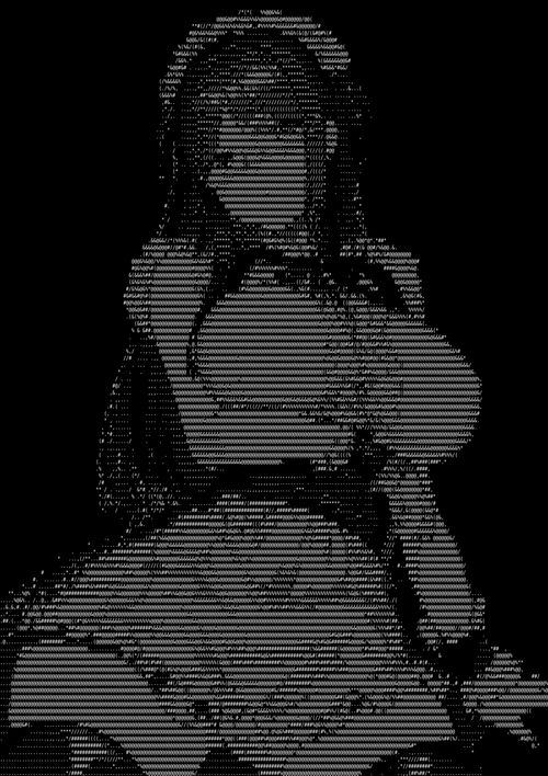 Anime Girl Maid Ascii Art