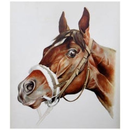 Antique Equine Racehorse Painting Print DJEBEL French Thoroughbred Horse Racing