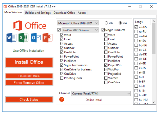 Office 2013-2024 C2R Install + Lite v7.7.7.7 r11