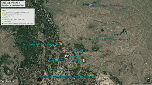 r/AlternativeHistory - Figure 7. Map showing the distribution of sites and "out-of-place" artifacts near the Sage Wall.