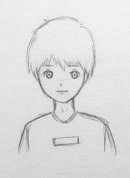 pencil drawing easy anime boy