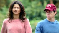 Zendaya flashes her $200k engagement ring as she enjoys a romantic dog walk with fiancé Tom Holland in Richmond Park | Daily Mail Online