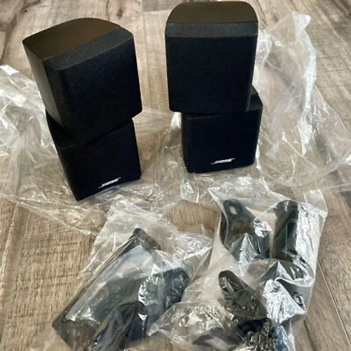 2 Bose Mint Double Cube Black Speakers & Mounts DoubleShot Lifestyle Acoustimass - Image 1 of 4