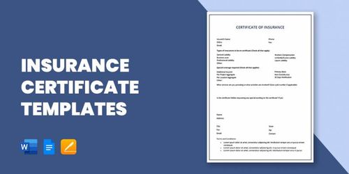 10+ Insurance Certificate Templates