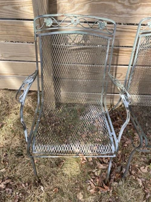 Vintage Wrought Iron Patio Furniture-2 Chairs - Image 1 of 3