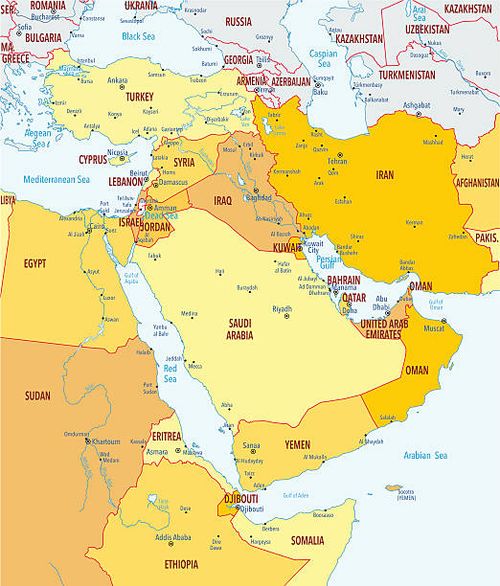 map of middle east - syria-map stock illustrations
