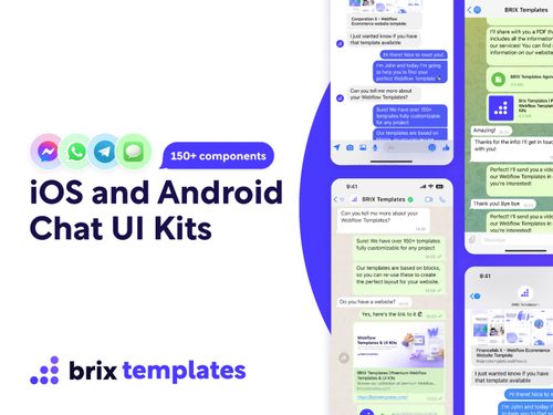 Mobile Chat Figma UI Kits | BRIX Templates cover image