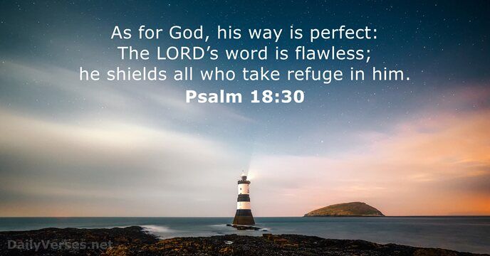 August 11, 2017 - Bible verse of the day - Psalm 18:30 - DailyVerses.net