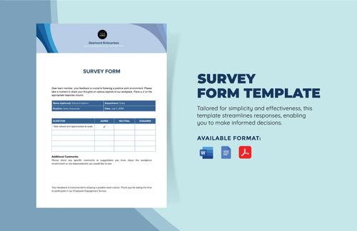 Survey Form Template in Word, PDF, Google Docs - Download | Template.net