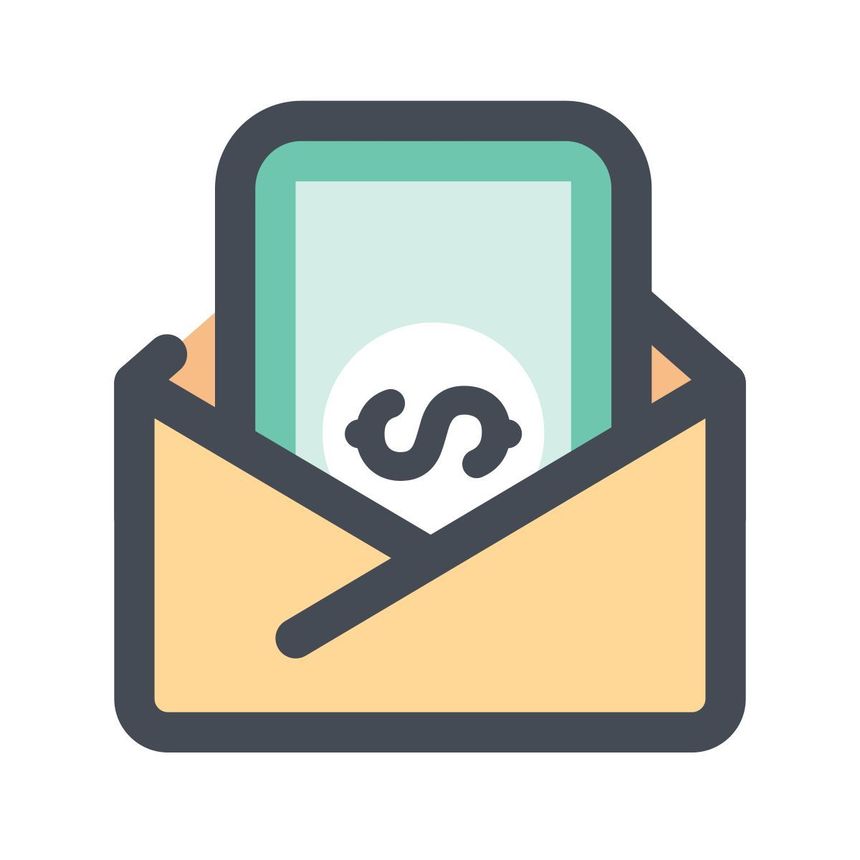 pastel color style &uuml;berweisung icon
