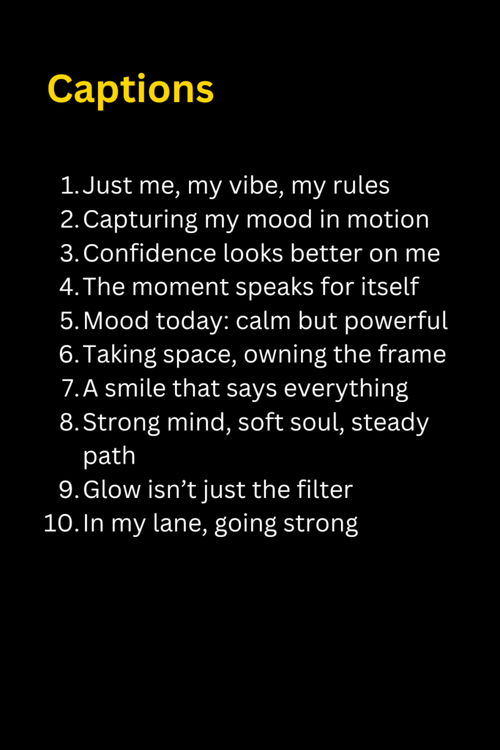 Self photo captions for instagram