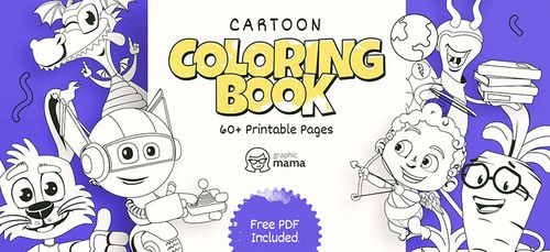60 free cartoon coloring pages Printable PDF