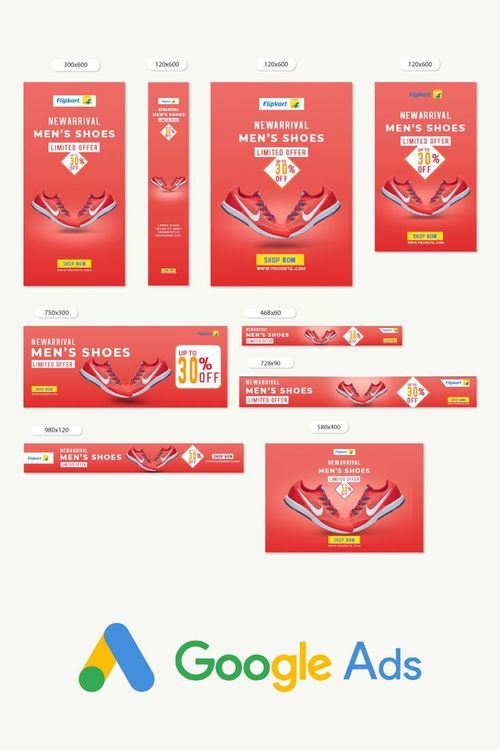 google adwords display ads design, google ads design, google ads specialist, google ads banner templates, display ads design, product promotion ads design