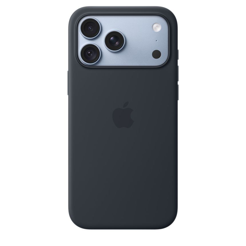 Funda de silicona azul marino con magsafe iphone 18 pro max