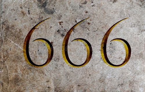 Number six hundred and sixty six (666). The number of the beast. Number of devil, satan. 666 symbol copy stock images, royalty-free photos and pictures