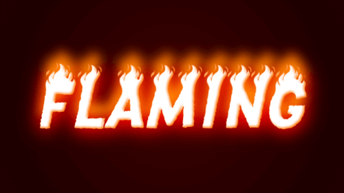 Flaming Text Effect