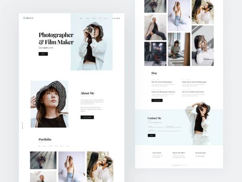 Alina - Free Portfolio Figma Template for Photographers