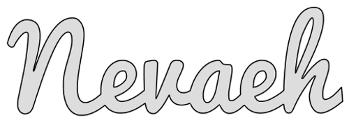 Nevaeh (Heaven backwards) Free, printable, word art, pattern, stencil, template, vector, svg, print, download, clipart, design, svg, coloring page.