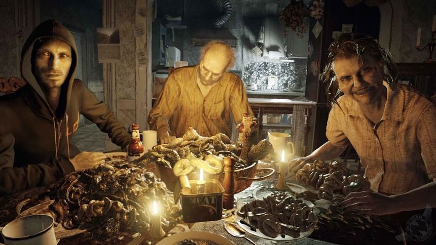 One of the most memorable scenes in RESIDENT EVIL 7 takes place at a messy dinner table - and I struggle to think of any other scene from earlier in the series that’s this intimate
