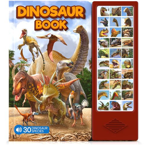 Dinosaur Toys for Kids 3-5 5-7 2-4 Year Old - Dinosaur Book with 30 Species Facts Names &amp; Realistic Sounds - Dinosaur Gifts for Kids Boys Girls Toddlers