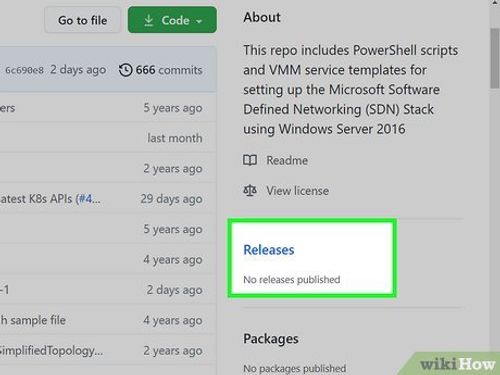 Step 3 Click Releases (if it's available).