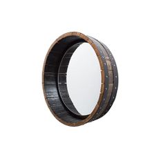 Inverted Bourbon Barrel Mirror
