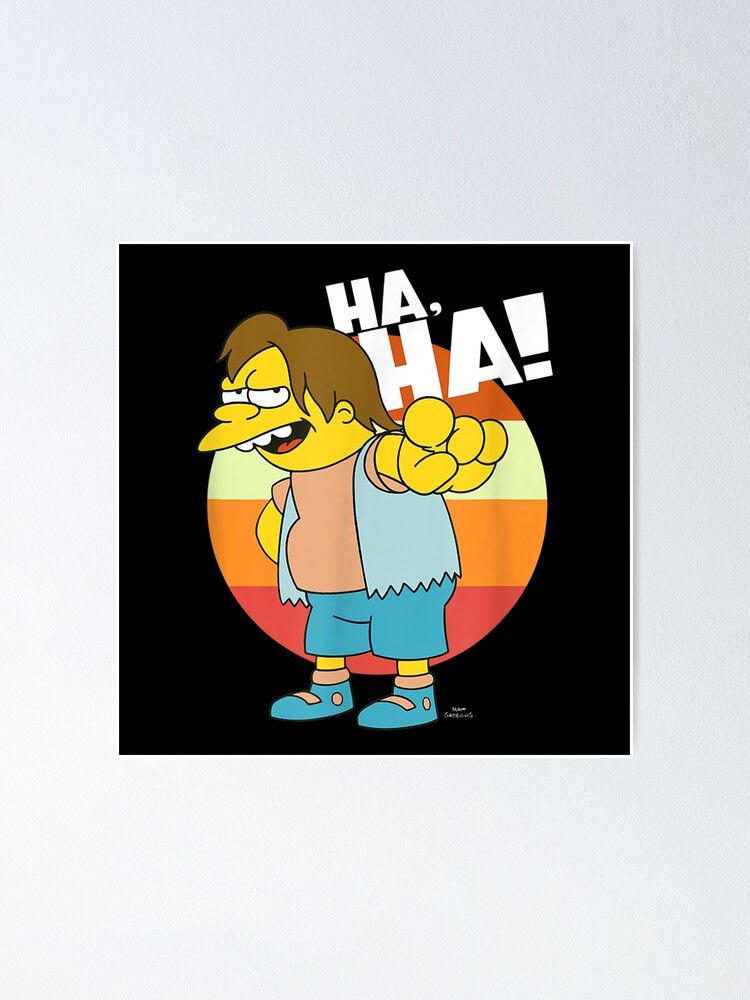 Poster mit Der Simpsonzz Nelson, HAHA, designt und verkauft von schowalters