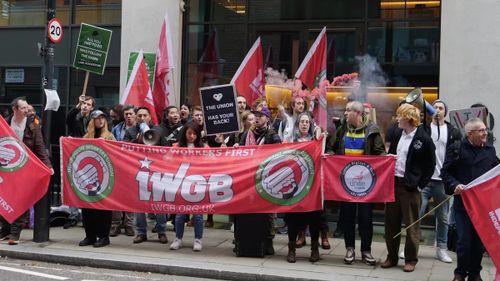 Workers affected by Rockstar layoffs protest outside offices in London and Edinburgh