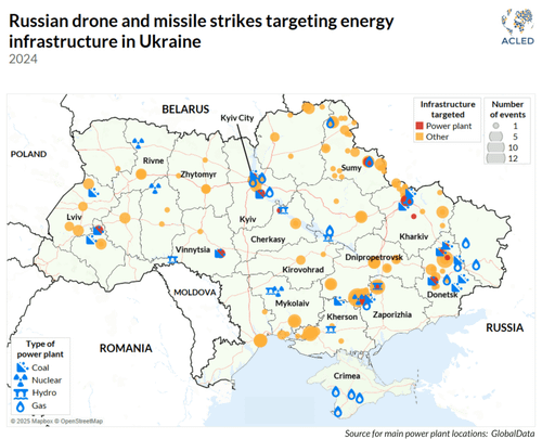 a map of ukraine with orange dots indicating the major cities