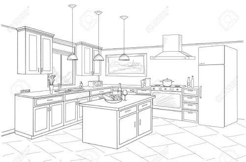 fentyreelect.com in 2025 | Interior sketch, Interior design renderings, Kitchen drawing