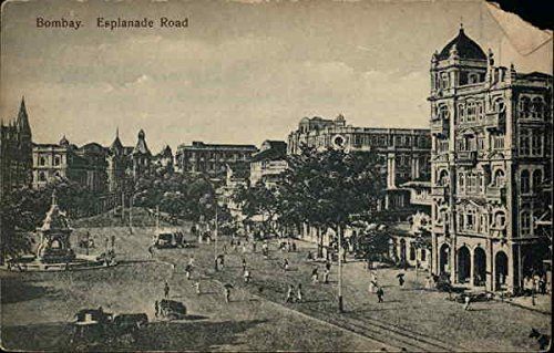 Esplanade Road, Bombay Mumbai, India Original Antique Postcard