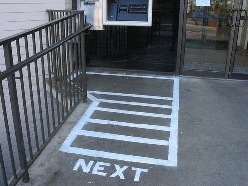 atm lineup on ground