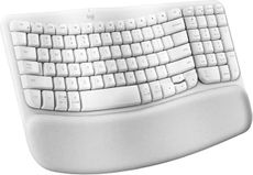 Logitech Wave Keys Wireless Ergonomic Keyboard with Cushioned Palm Rest, Comfortable Natural Typing, Easy-Switch, Bluetooth, Logi Bolt Receiver, for Multi-OS, Windows/Mac - Off White (Renewed)