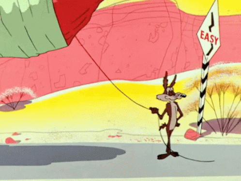 Wile E Coyote Crushed By Boulder GIF