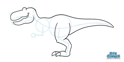 How to draw cartoon dinosaurs step 10
