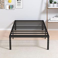 Maenizi Heavy Duty Narrow Twin Bed Frame No Box Spring Needed, 14 Inch Metal Platform Narrow Twin Bed Easy Assembly, Noise Free, 30x75 Inch, Black