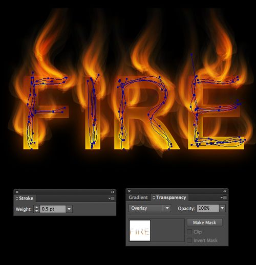 How to create fire text effect in 10 minutes in Illustrator 19