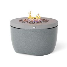 Ledge Lounger Halo Firepit - Smokeless Outdoor Fire Pit Table - 70,000 BTUs Propane Connector and Lava Rocks Included - All Season Heavy Duty (Twilight)
